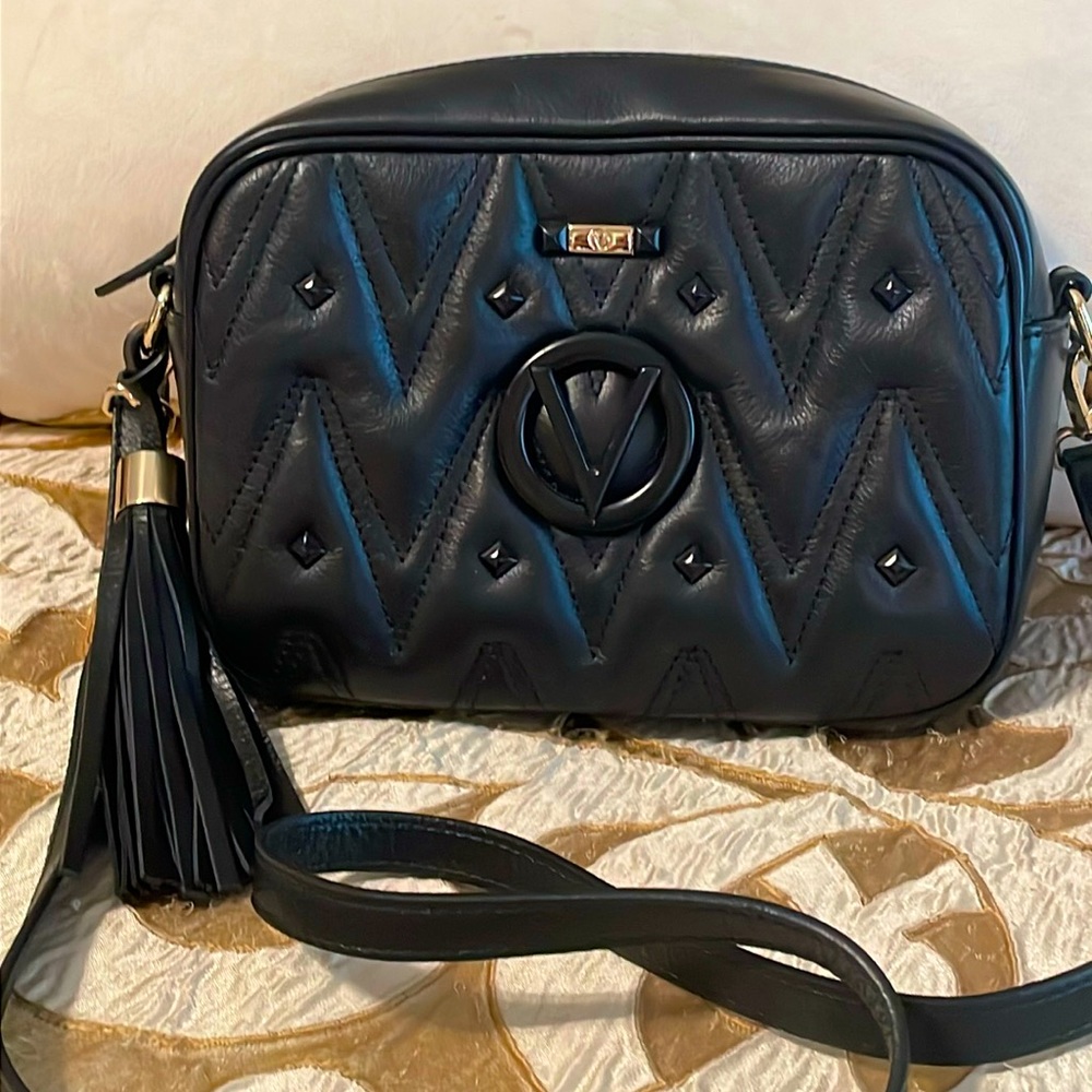 Gorgeous Italian Valentino by Mario Valentino Spa Bag with Gold Accents